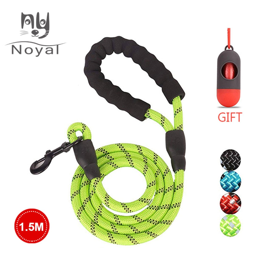 Heavy Duty Reflective Dog Leash 1.5M Long with Comfortable Padded Handle