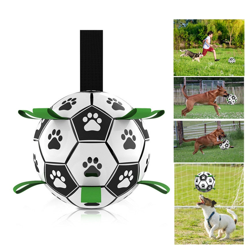 Soccer And Inflator Football Toy For Dogs To Play & Bite/Chew