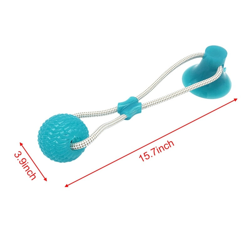 Pet Interactive TPR Ball Toy For Tooth Chewing with Elastic Rope
